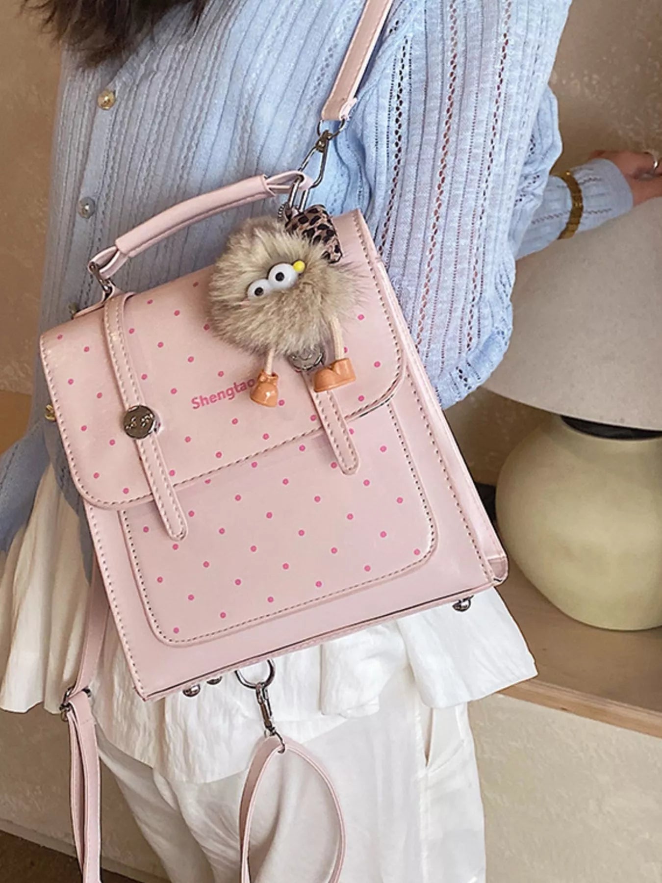 Polka Dot Backpack Bag