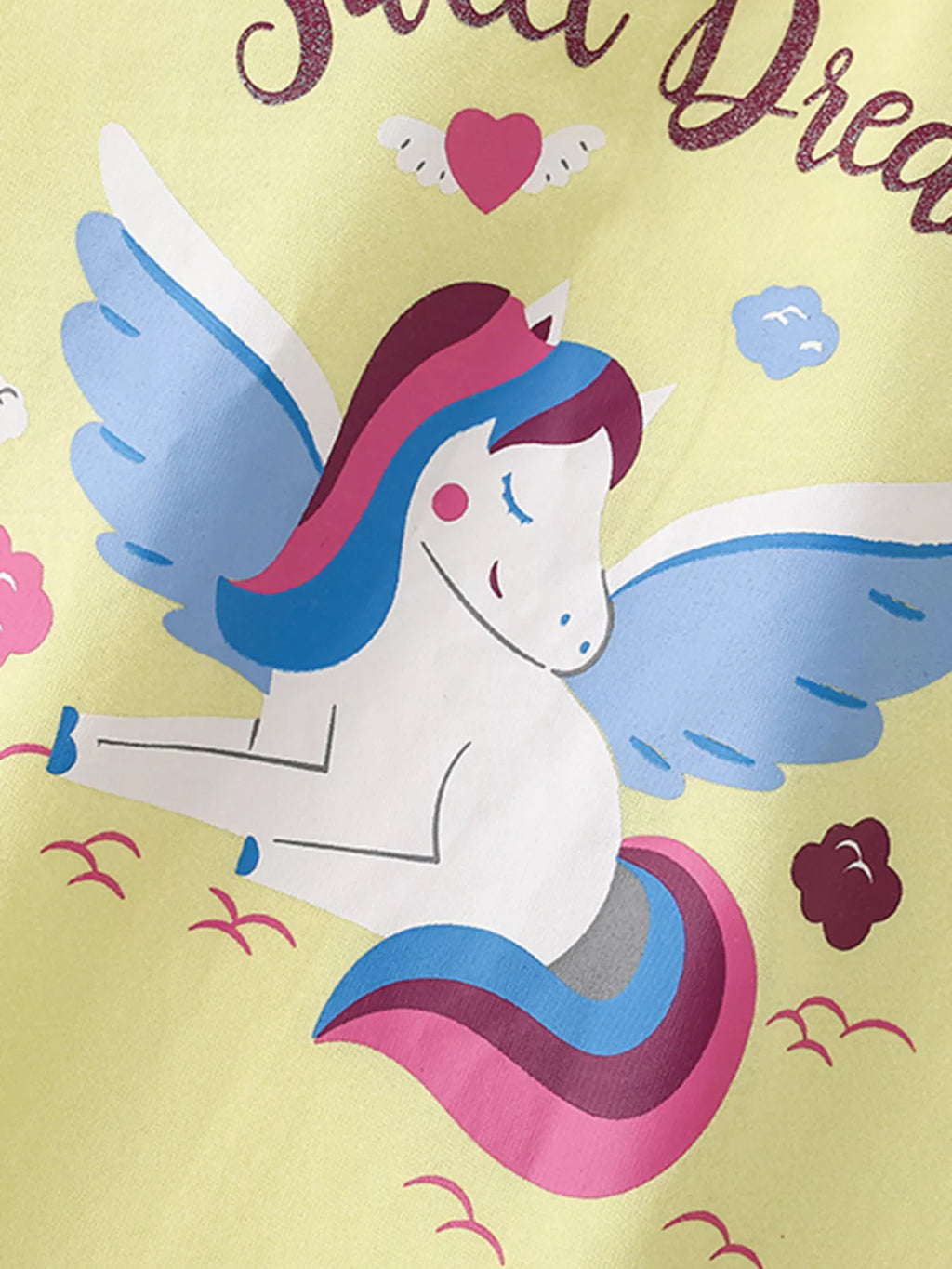 Children's Unicorn Graphic Ruffle Short Sleeve T-Shirt