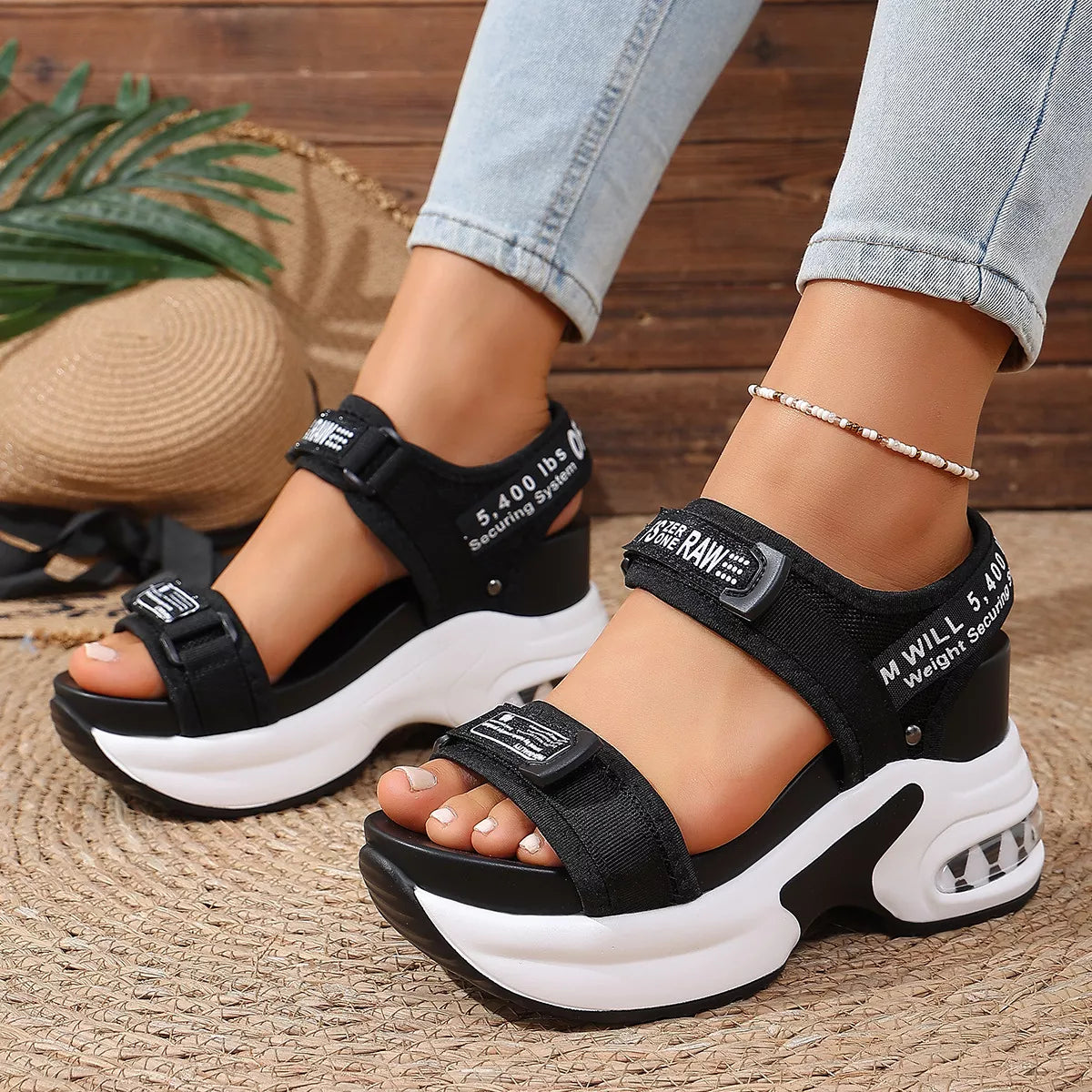 Open Toe Wedge Sandals
