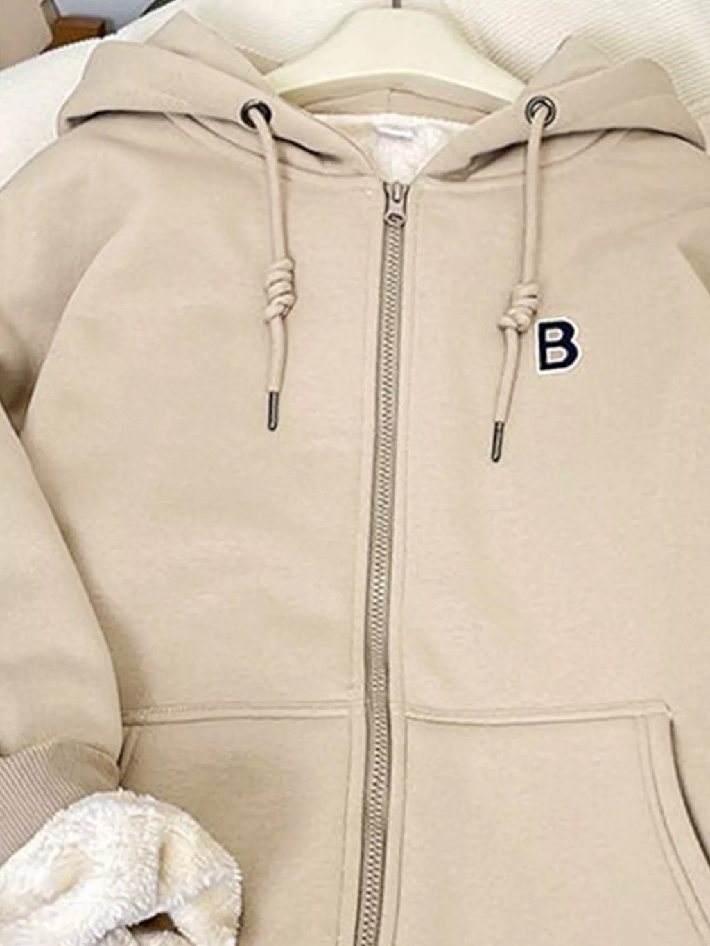 Fleece-Lined Zip-Up Hoodie
