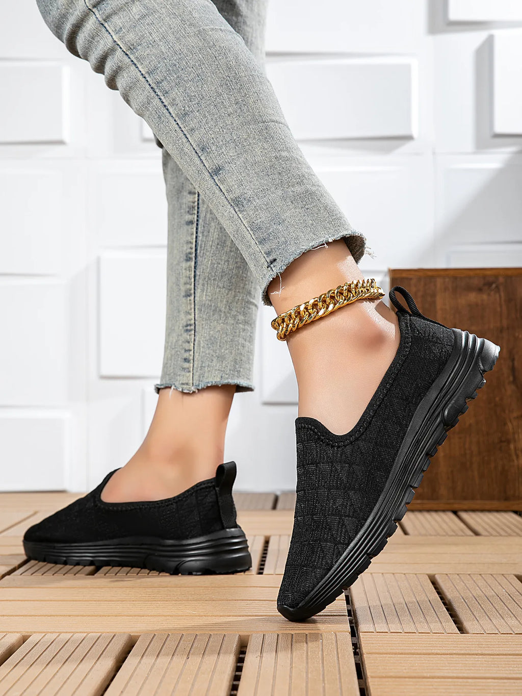 Breathable Mesh Slip-On Sneakers