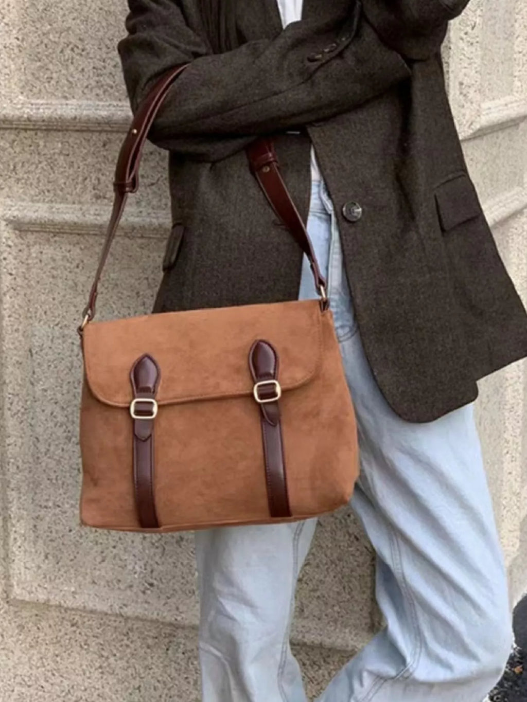 Double Buckle Crossbody Bag