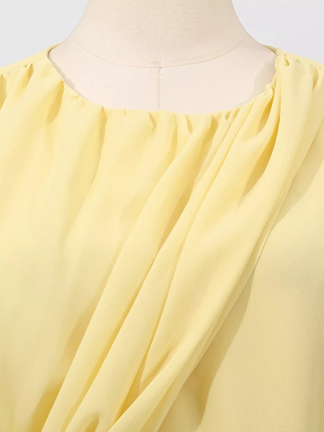 Sleeveless Ruched High-Slit Maxi Dress