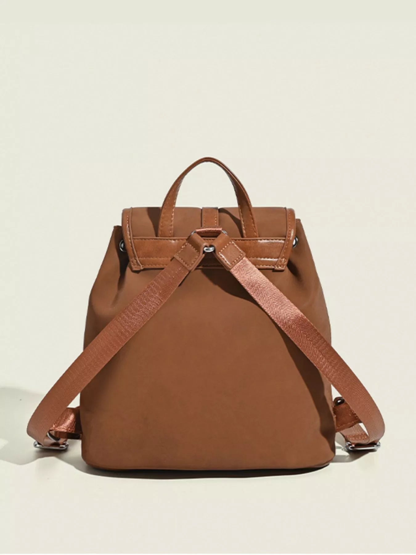 Drawstring Closure Flap Backpack Bag