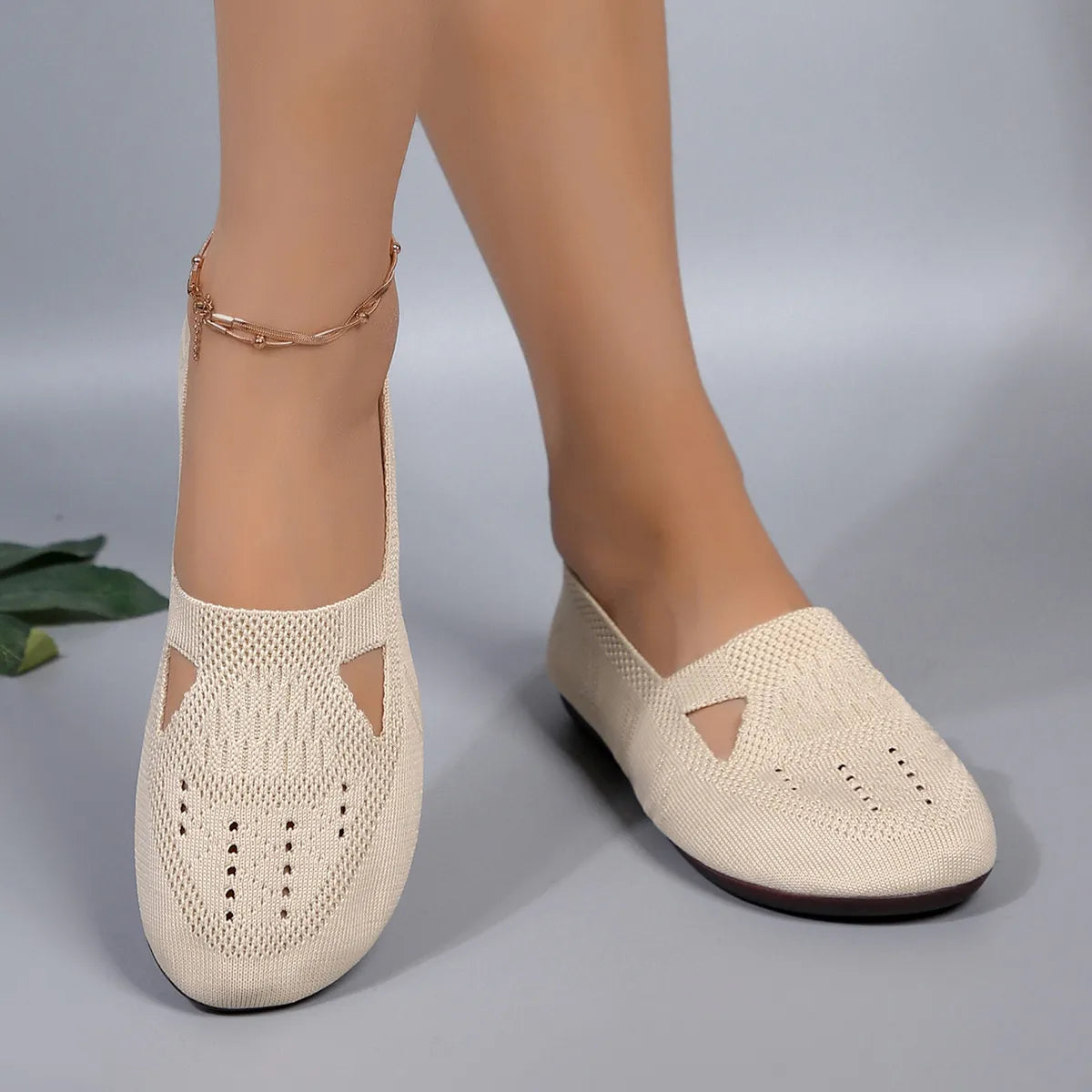 Cutout Mesh Slip Ons