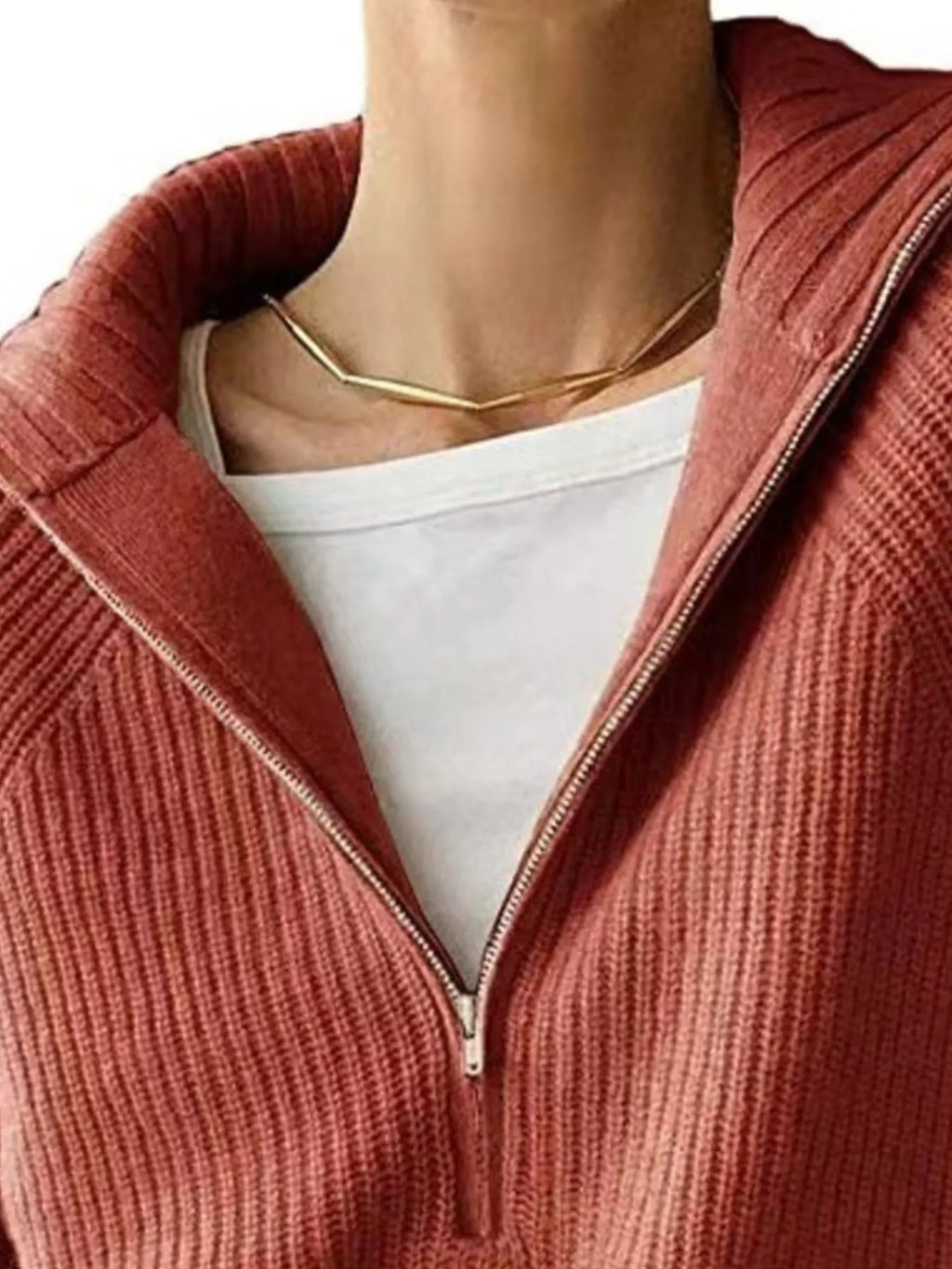 Half-Zip Long Sleeve Sweater