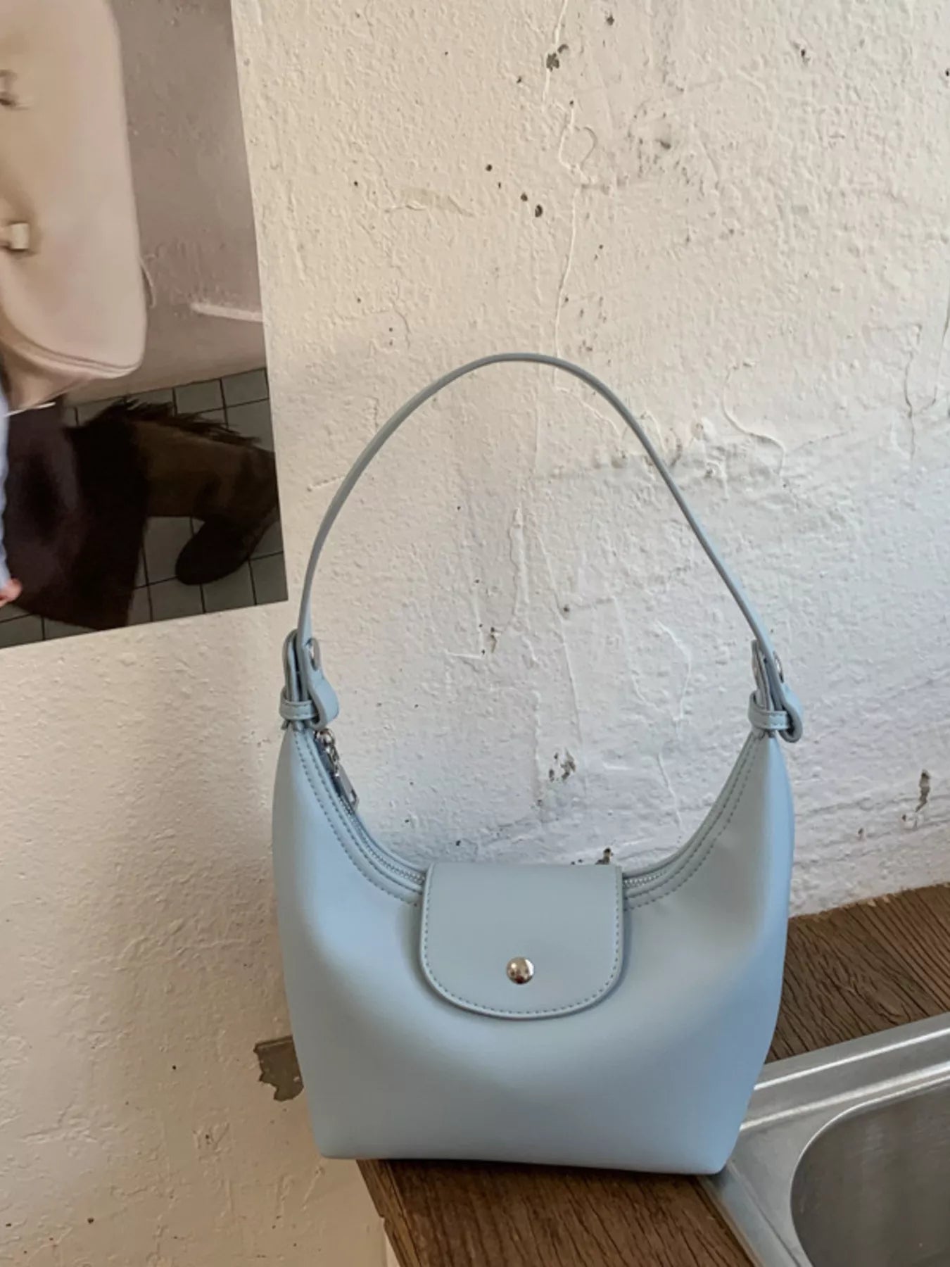 PU Leather Crescent Shoulder Bag