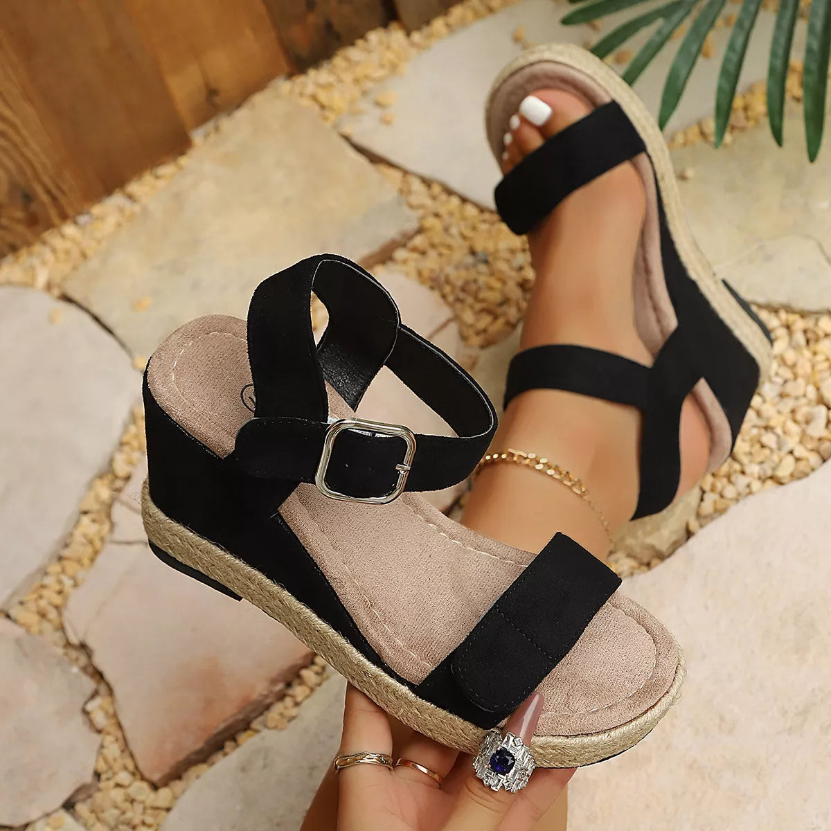 Open Toe Wedge Sandals