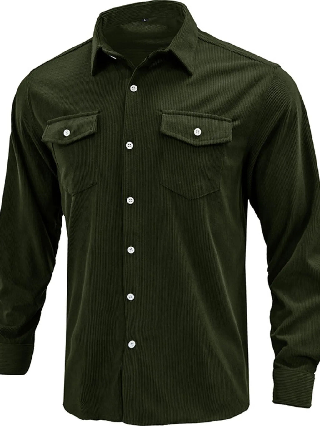 Men's Casual Corduroy Button Down Shacket