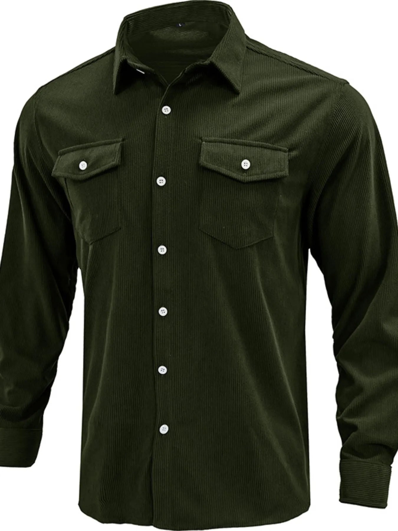 Men's Casual Corduroy Button Down Shacket