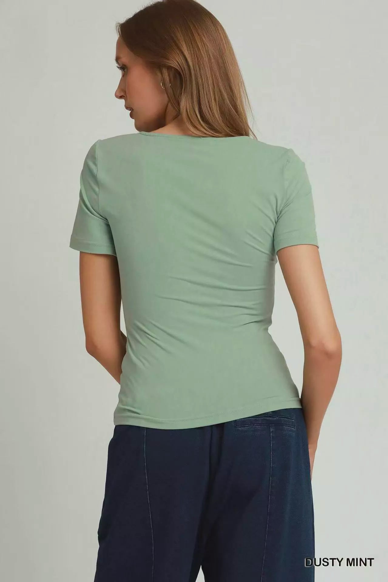 Umgee Sweetheart Neckline Front Double-Lined Top