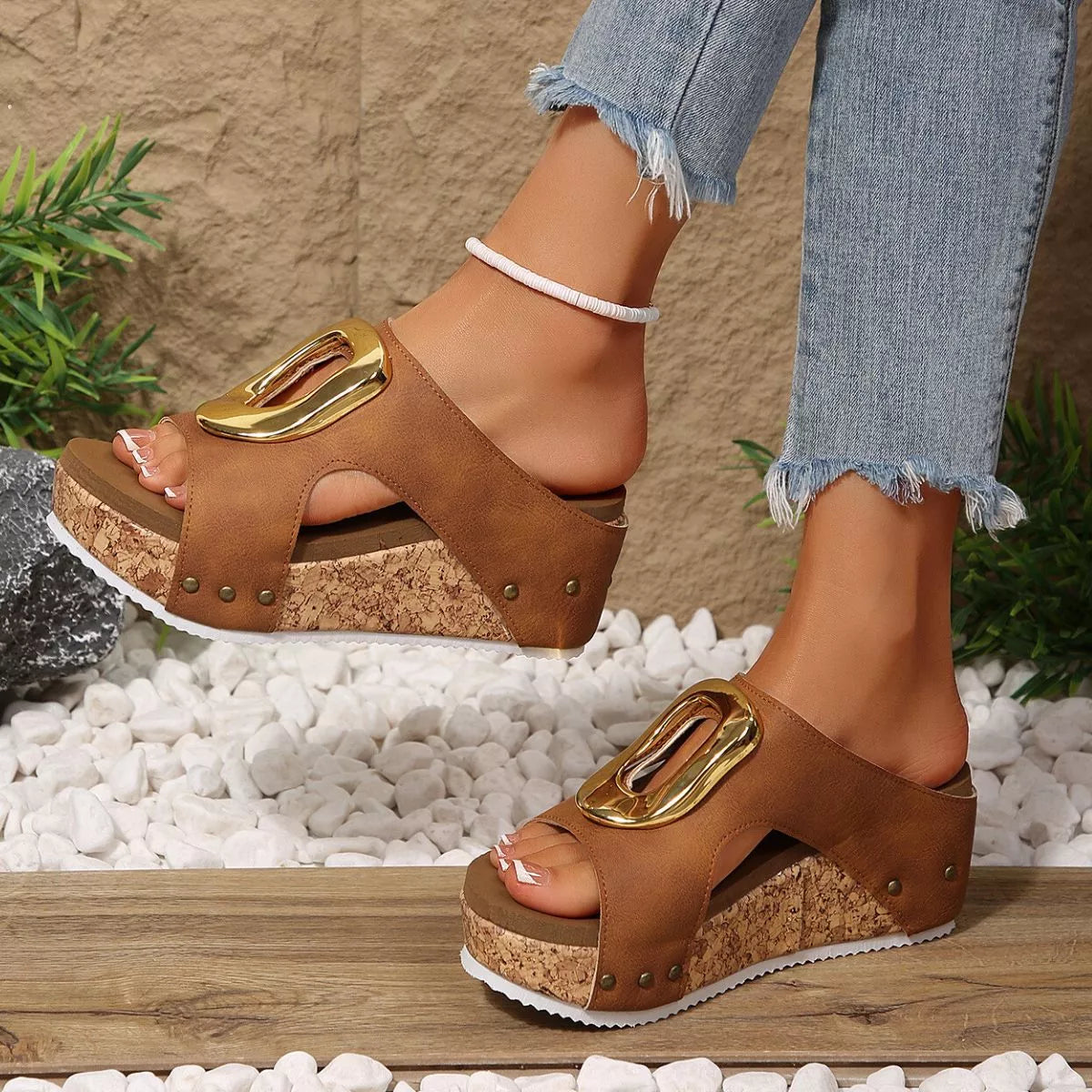 Open Toe Wedge Sandals