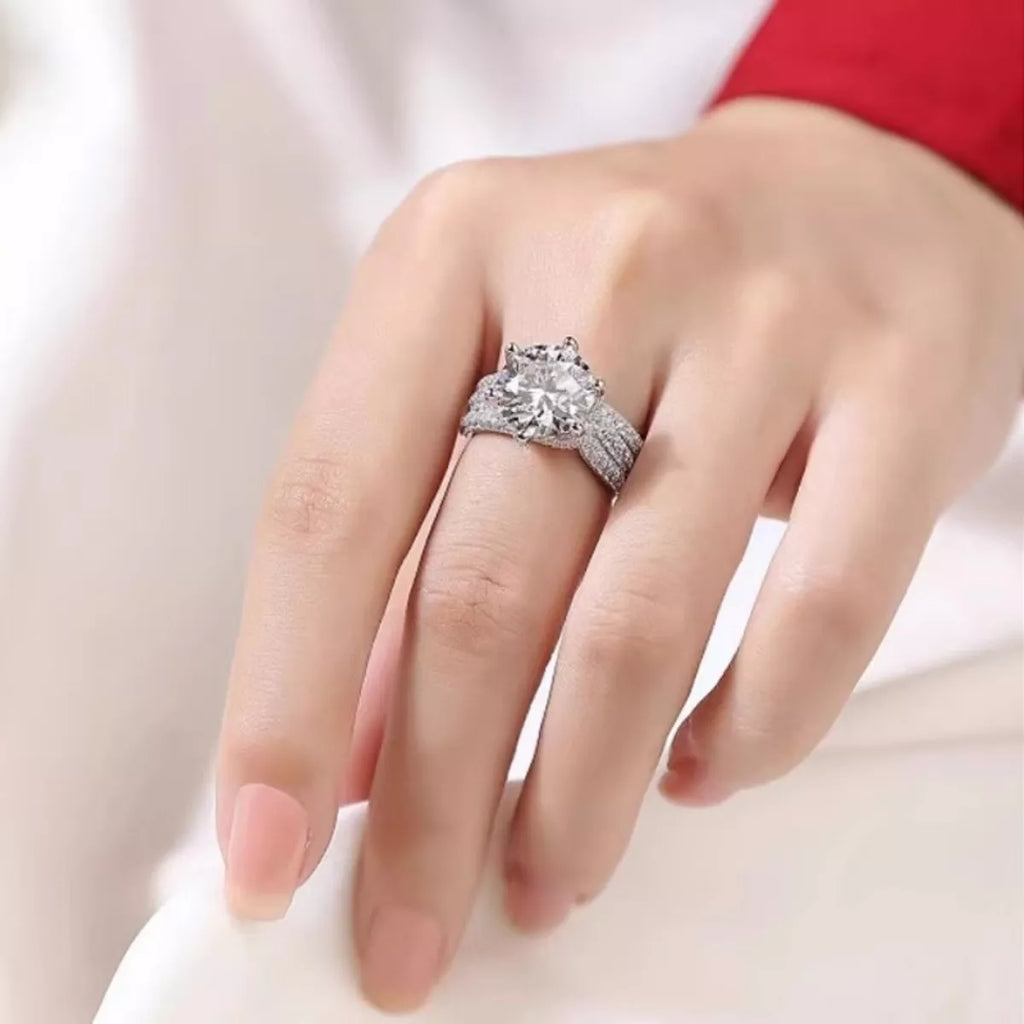 3 Carat Moissanite 925 Sterling Silver Ring