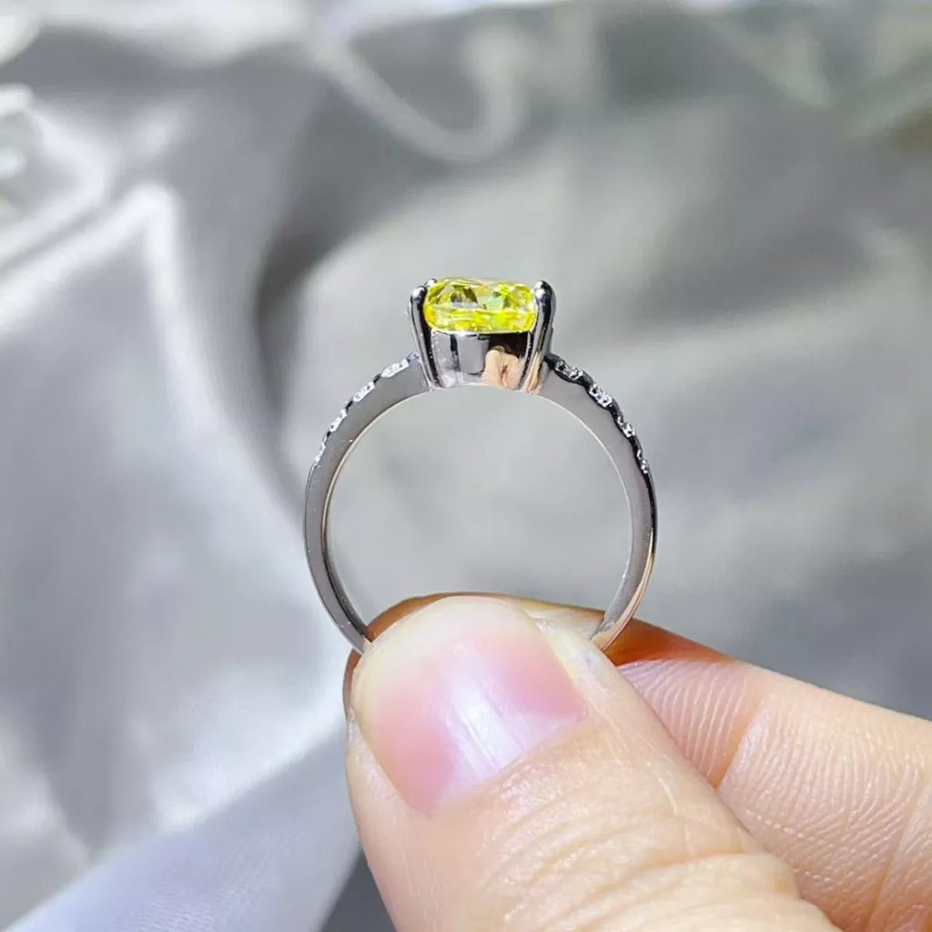 3 Carat Moissanite Oval 925 Sterling Silver Ring