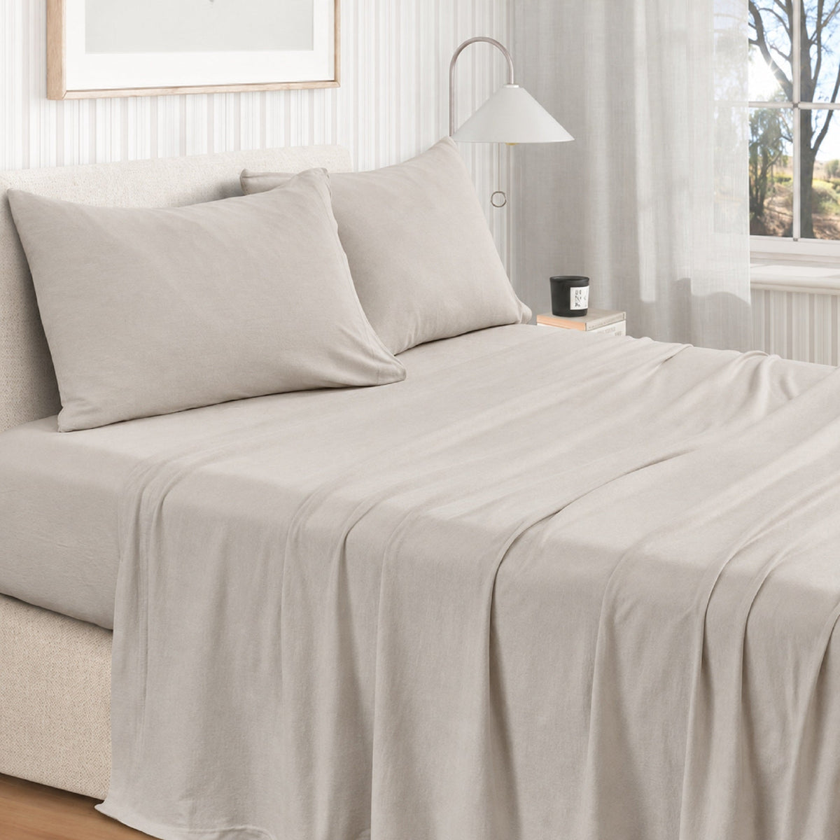 100% Organic Cotton Jersey Knit Sheets