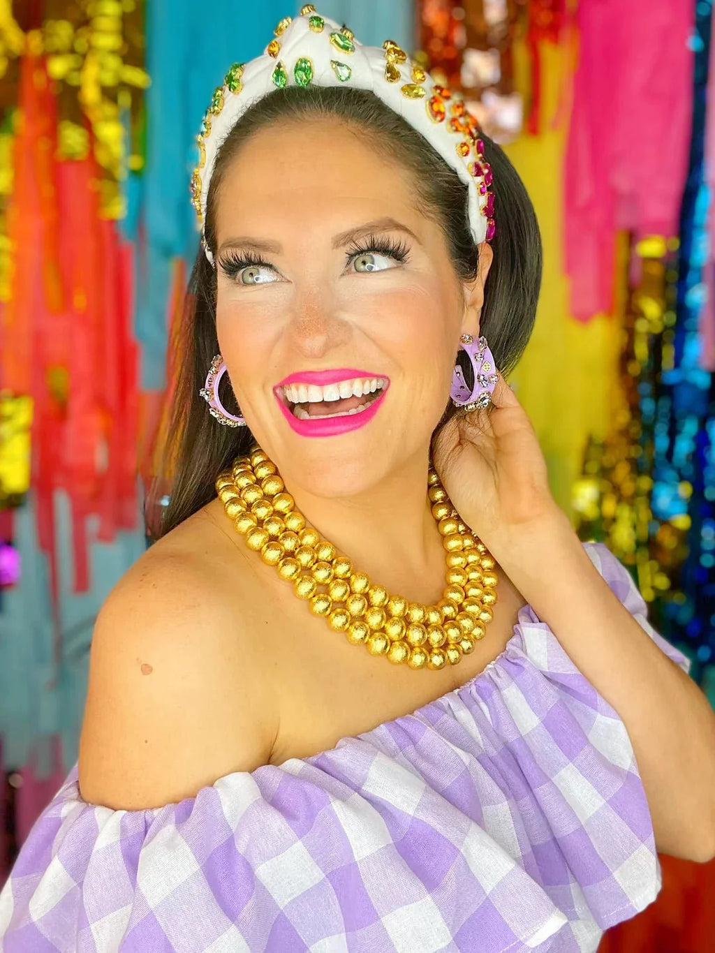 BRIANNA CANNON - 
3 Strand Gold Beaded Brianna Necklace