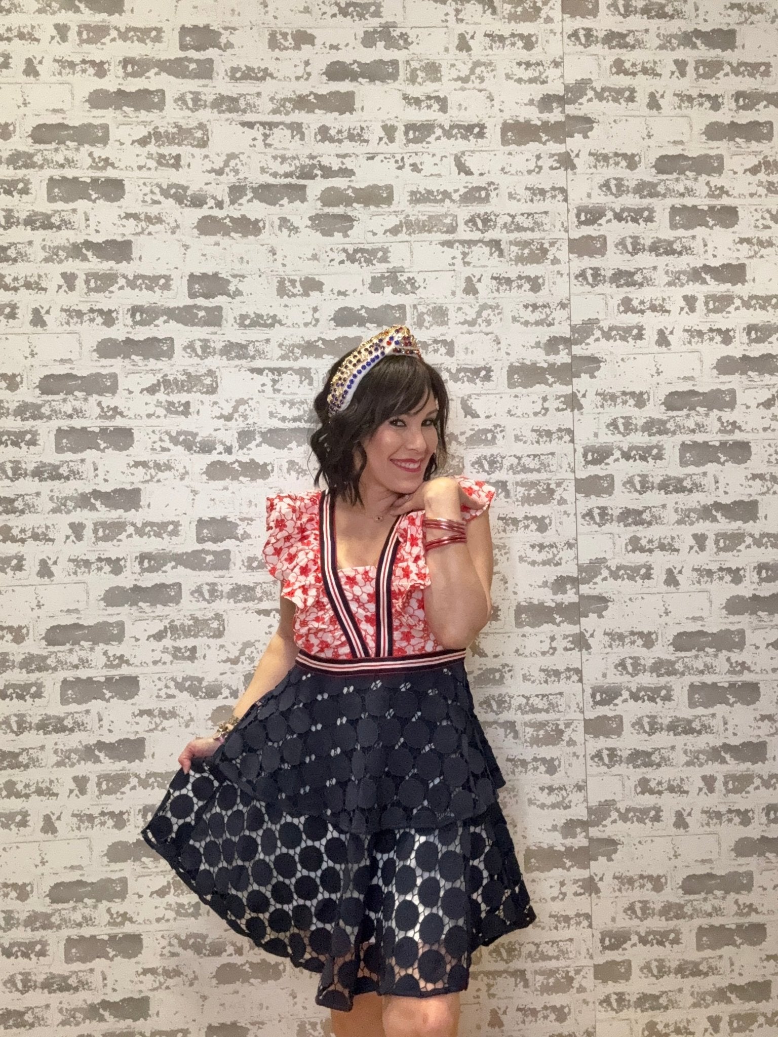 Brianna Cannon - American Beauty Eyelet Dress