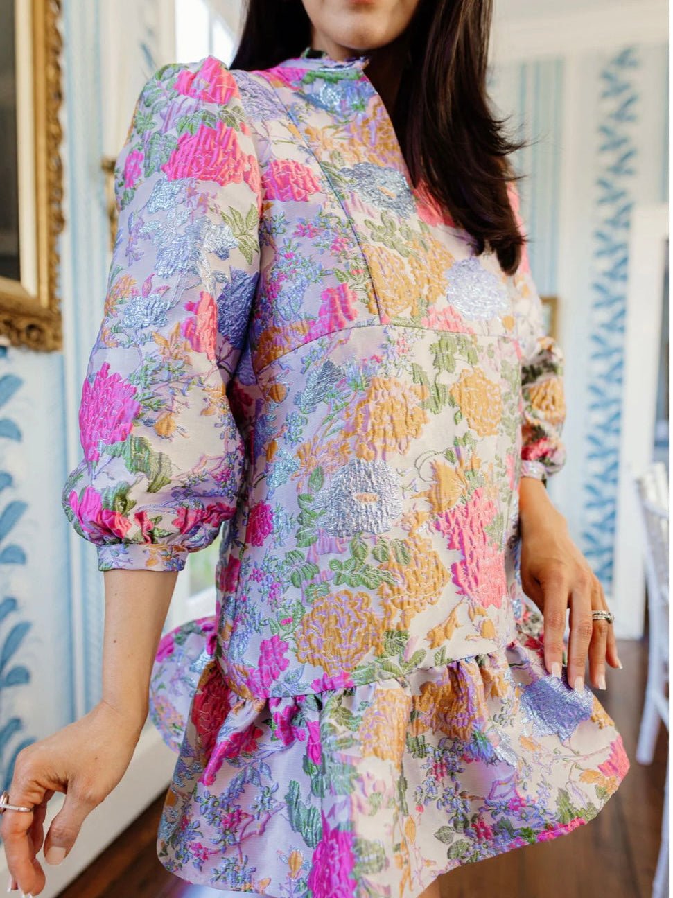 Brianna Cannon Bib Dress - Garden Party