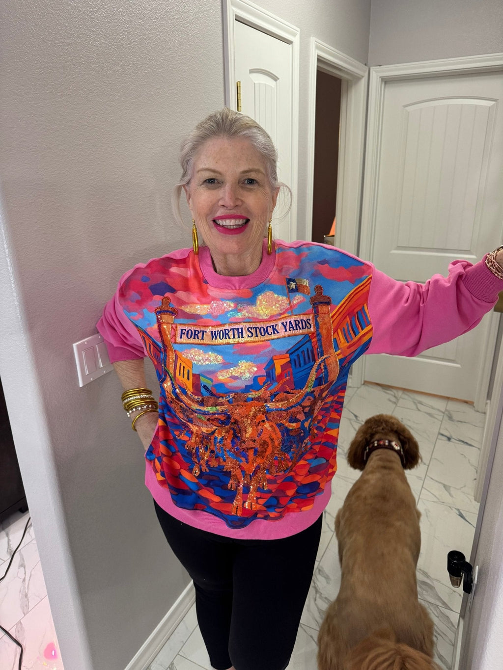 Brianna Cannon Fort Worth Stockyard Sparkle Sweatshirt
