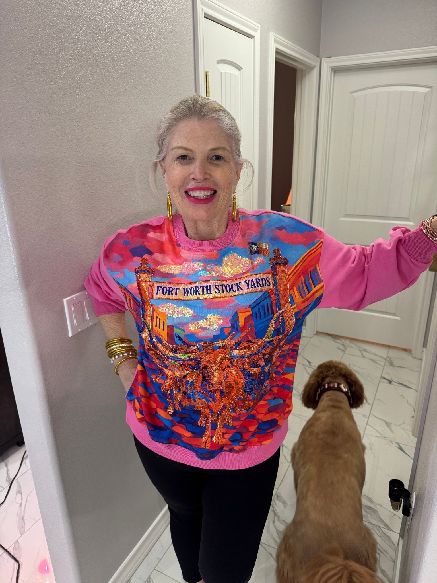 Brianna Cannon Fort Worth Stockyard Sparkle Sweatshirt