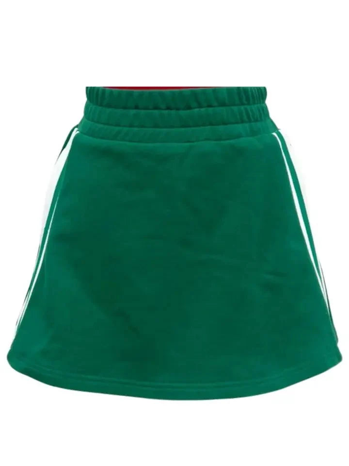 Brianna Cannon Green and White Stripe Skirt/Skort