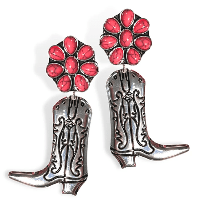 Brianna Cannon - Let's Go Girls Boot Earrings in Pink