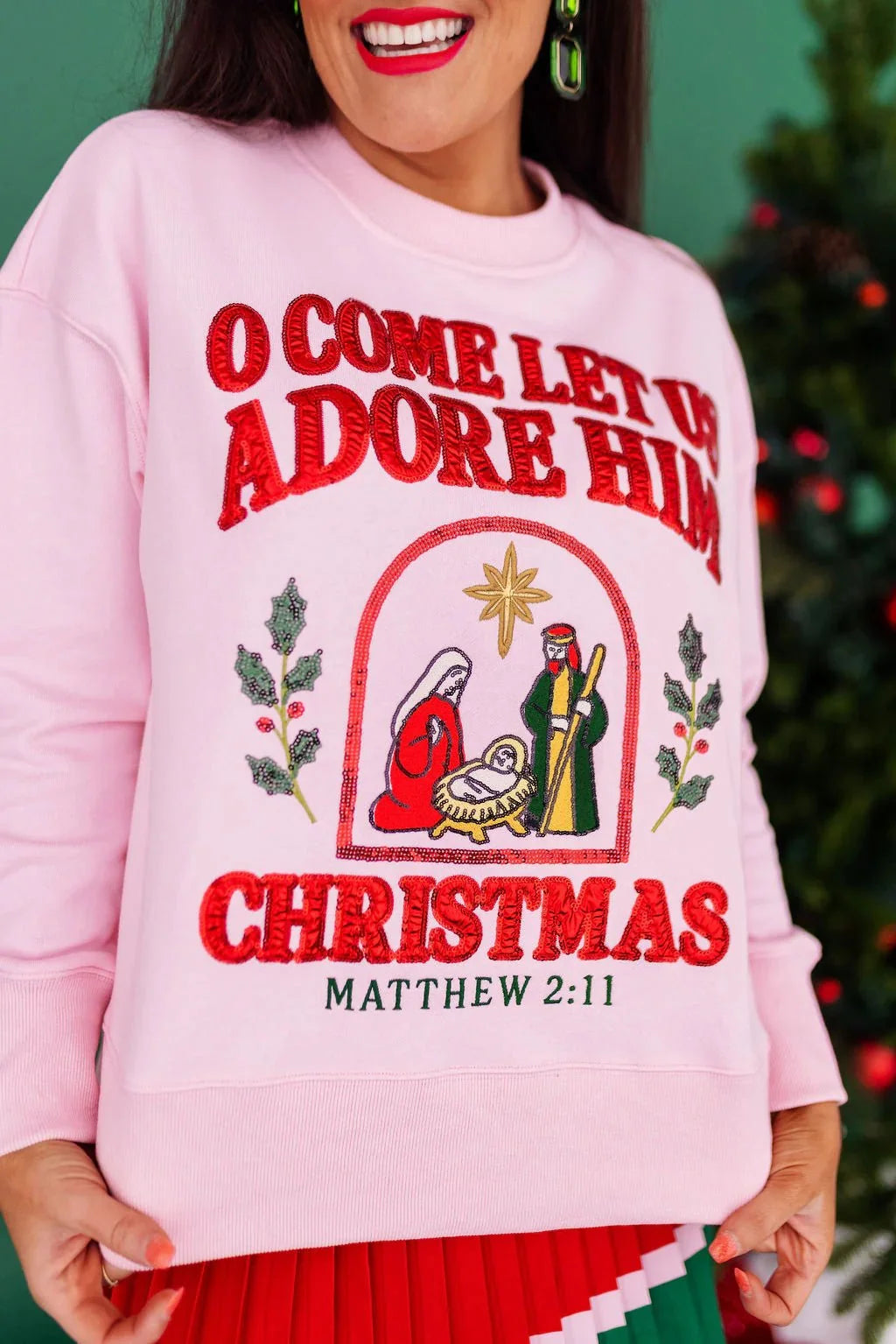 Brianna Cannon O Come Let Us Adore Him Sweatshirt