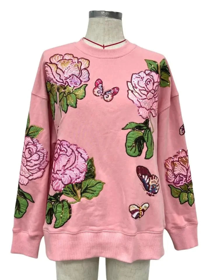 Brianna Cannon- Pink Peony Sweatshirt