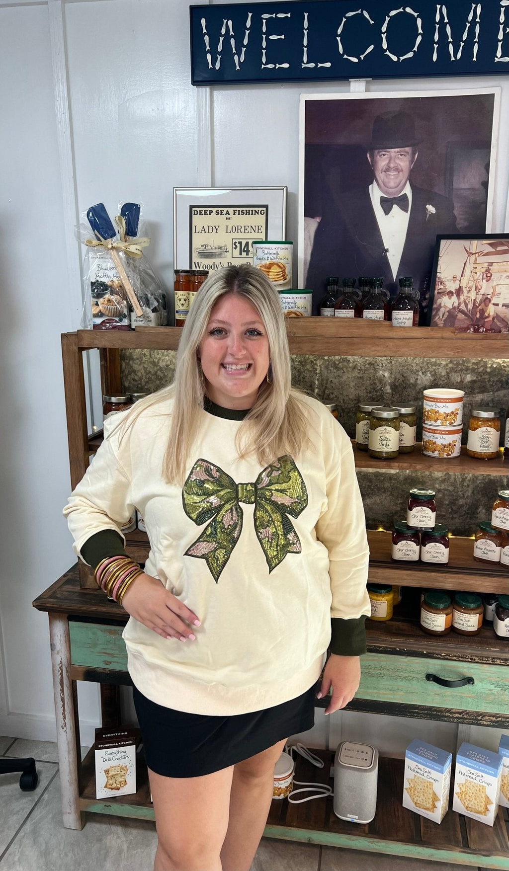 Brianna Cannon • Sequin Camo Bow Sweatshirt
