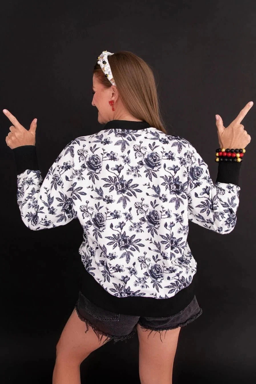 Brianna Cannon • TEXAS TECH FLORAL TOILE SWEATSHIRT