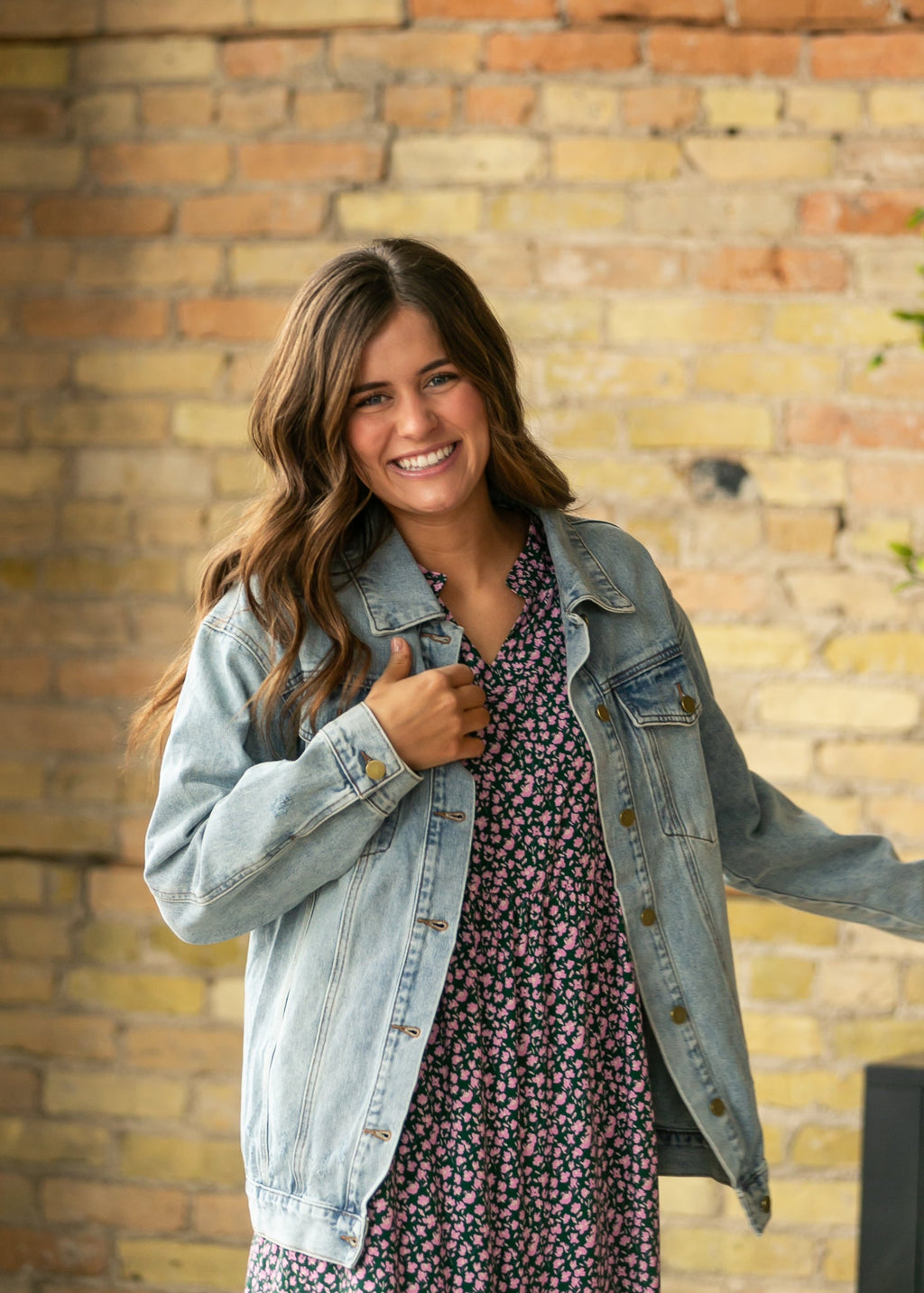 Brinx Light Wash Oversized Denim Jacket