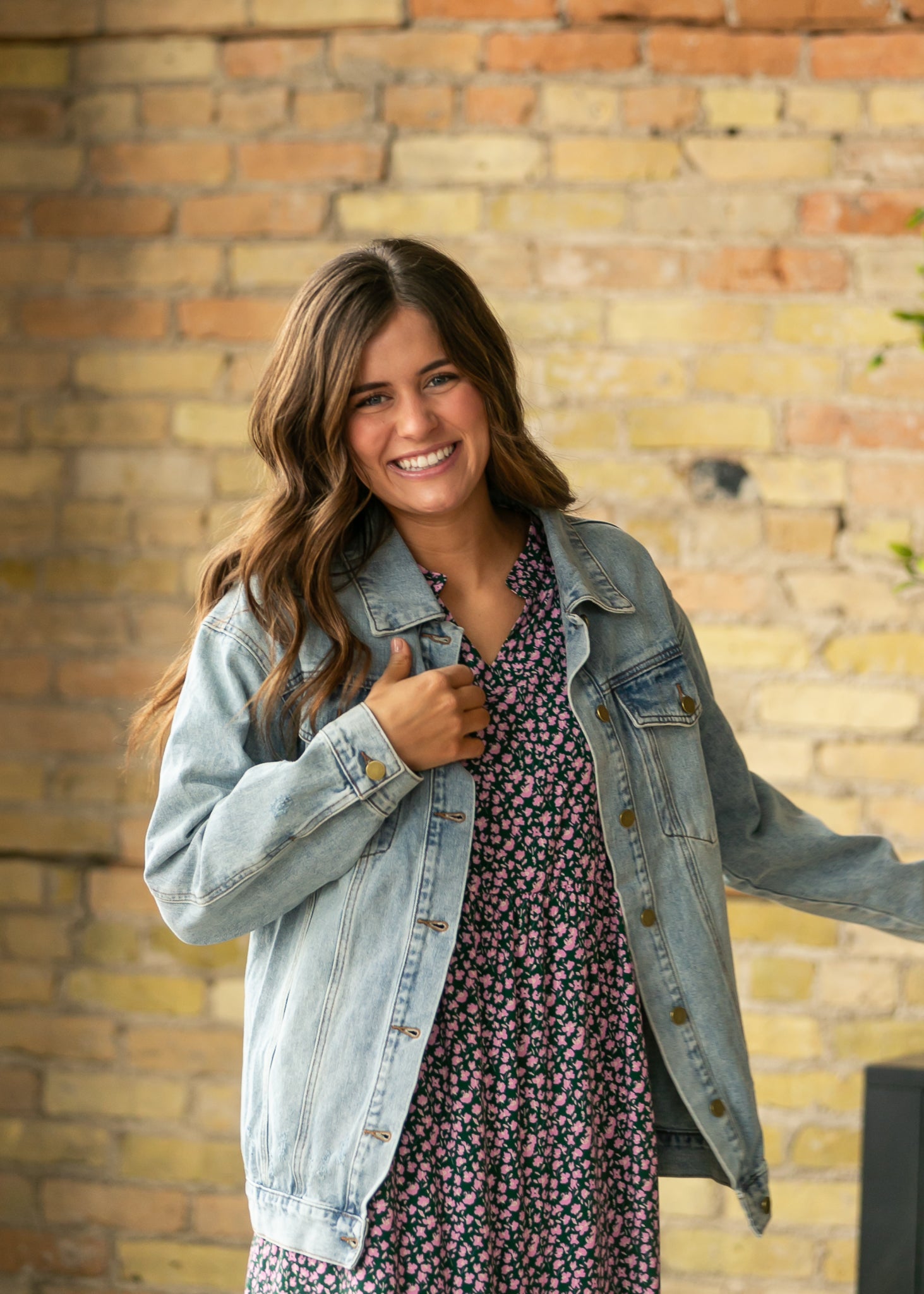 Brinx Light Wash Oversized Denim Jacket