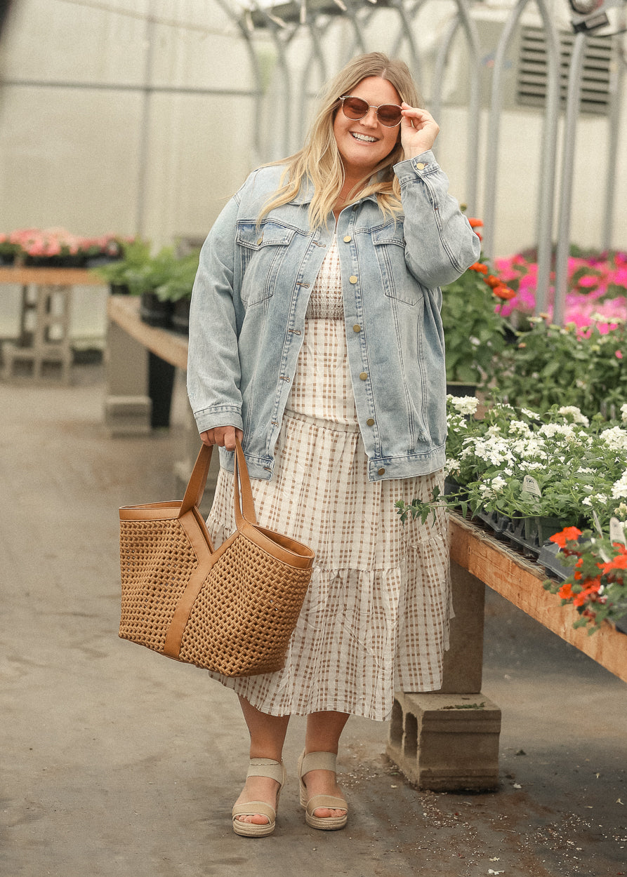Brinx Light Wash Oversized Denim Jacket