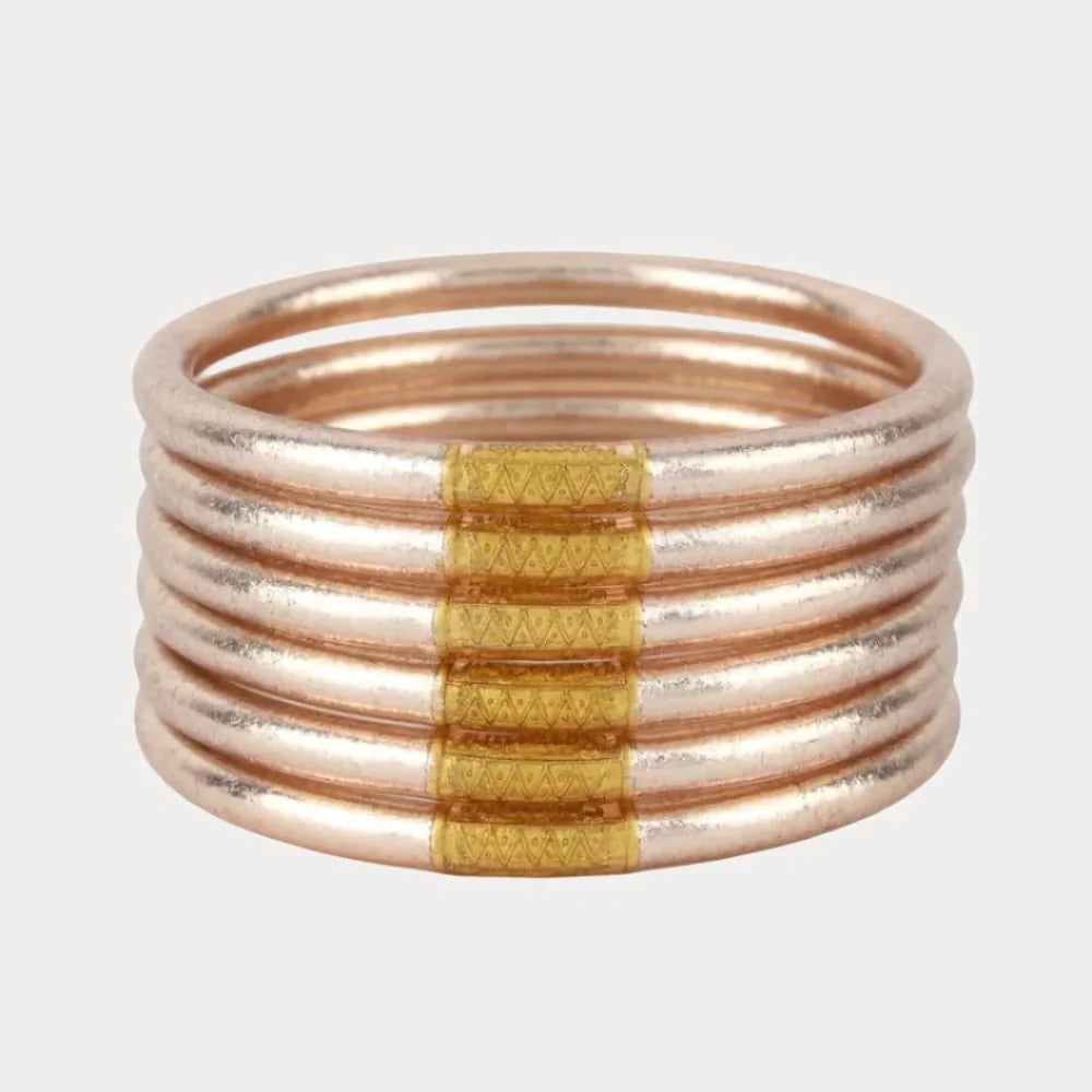 Budhagirl Champagne All Weather Bangles® (Set of 6)