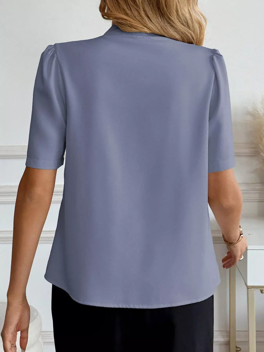 V-Neck Button-Down Shirt