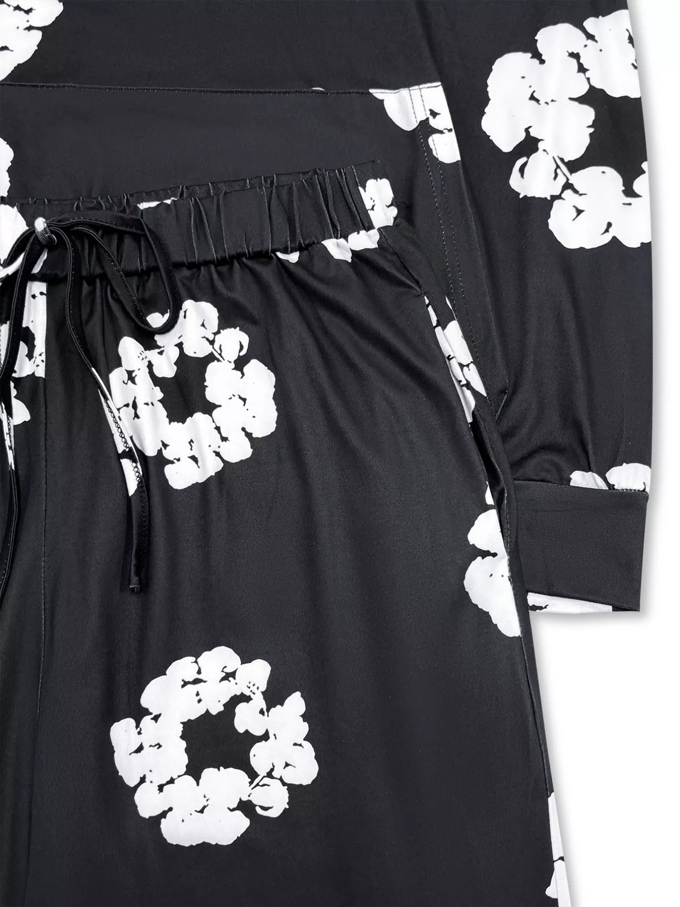 Printed Long Sleeve Hoodie and Pants Set