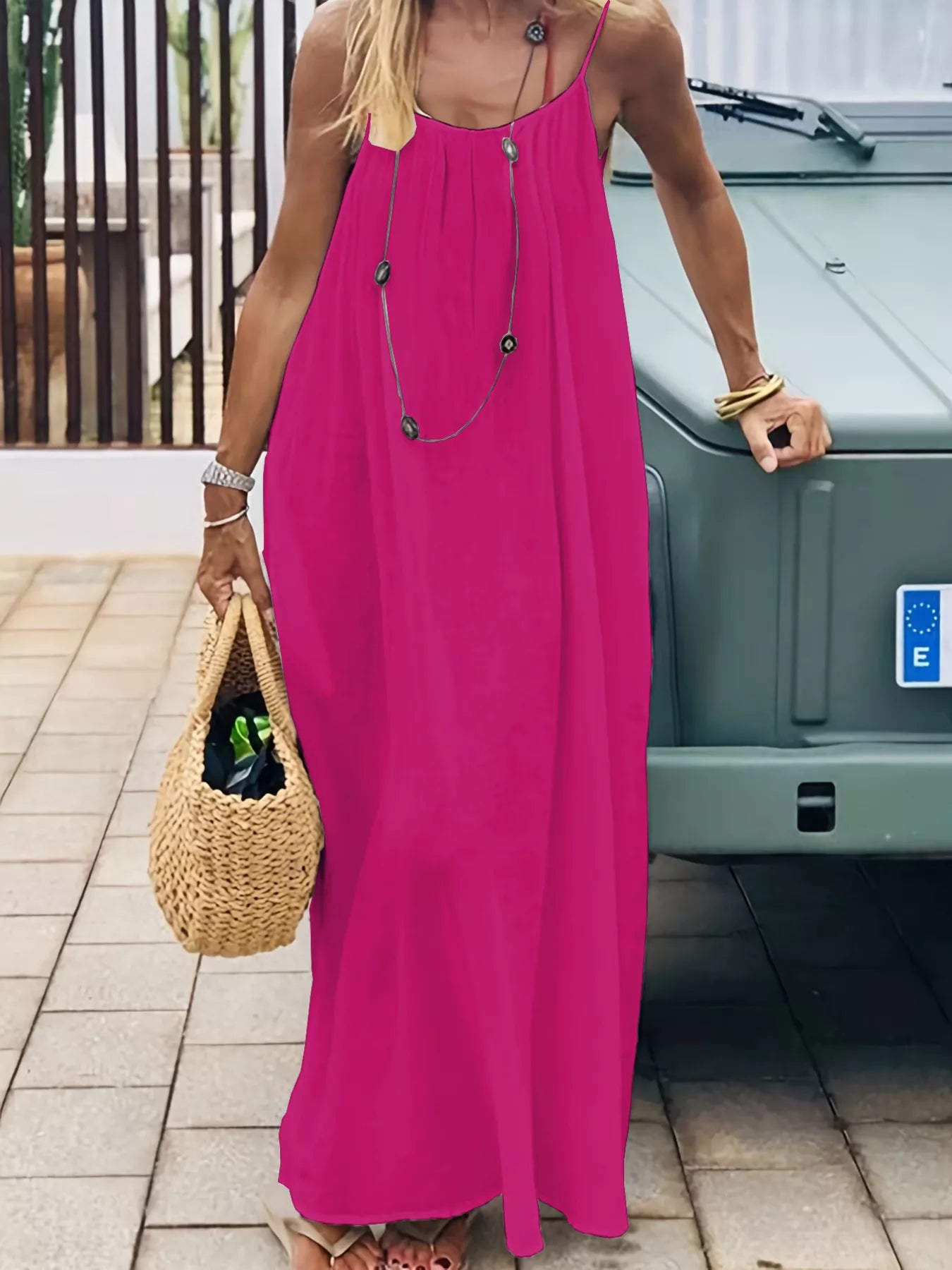 Backless Spaghetti Strap Maxi Dress