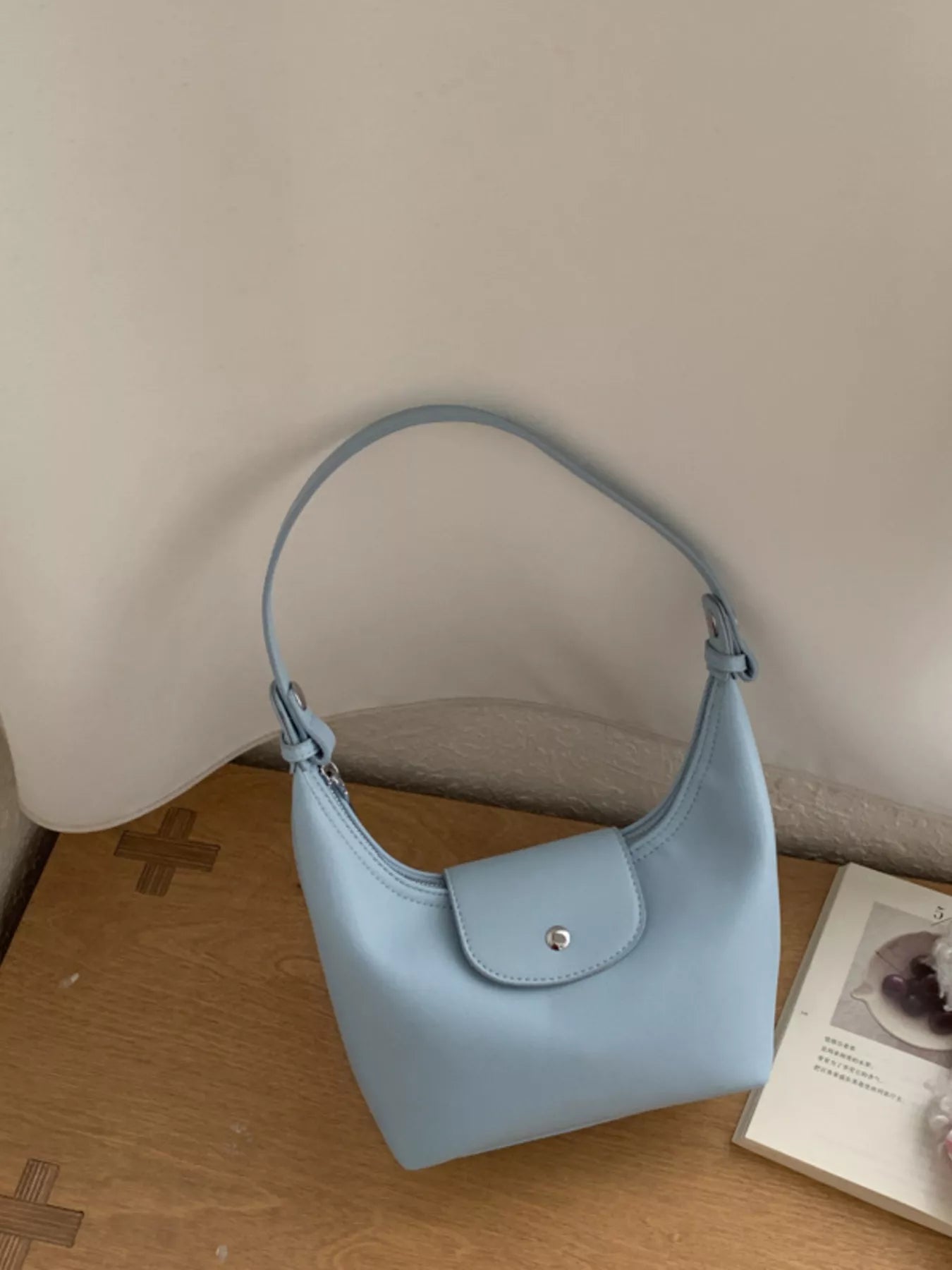 PU Leather Crescent Shoulder Bag