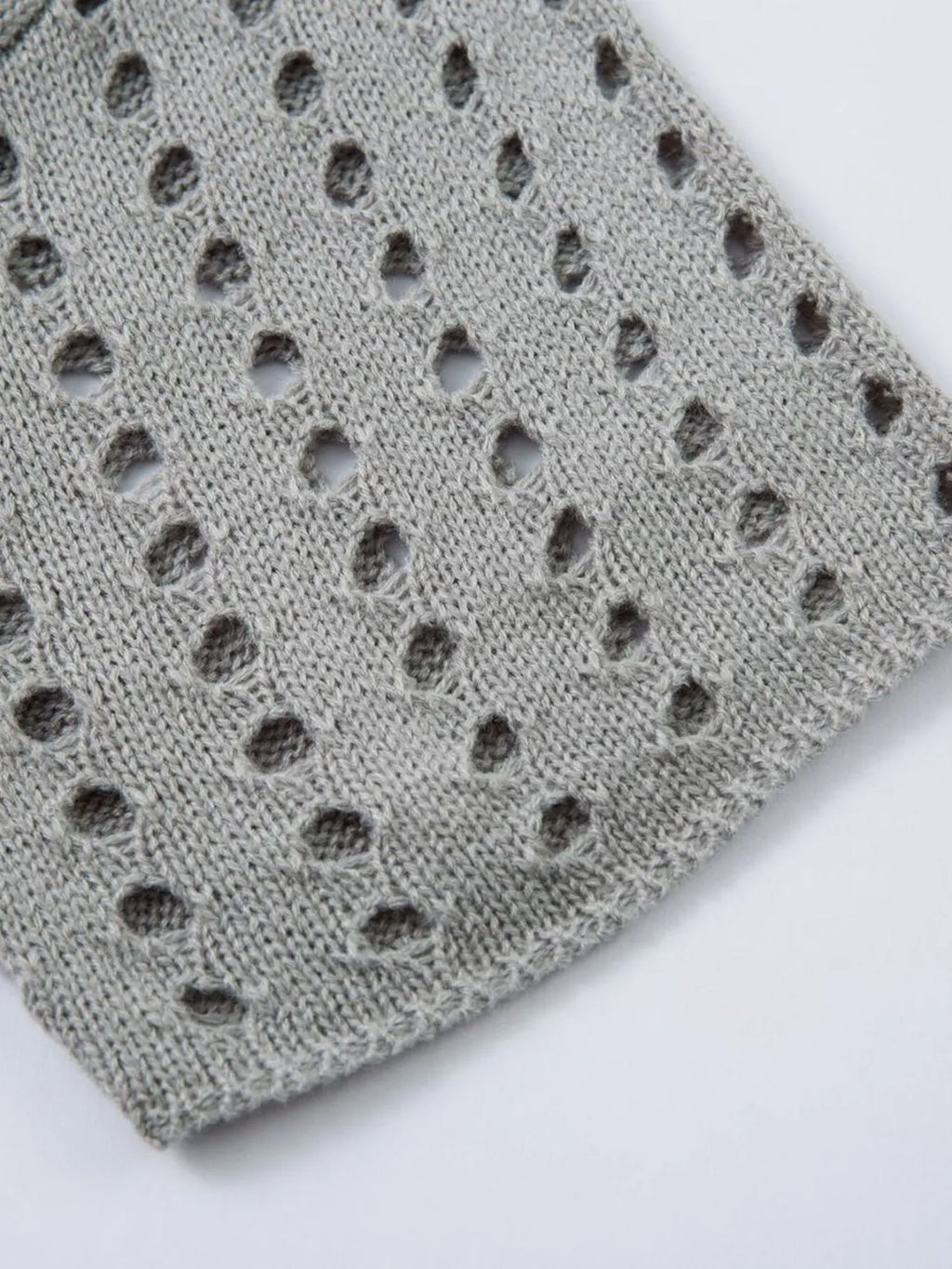Men's Openwork Button Detail Knit Henley T-Shirt