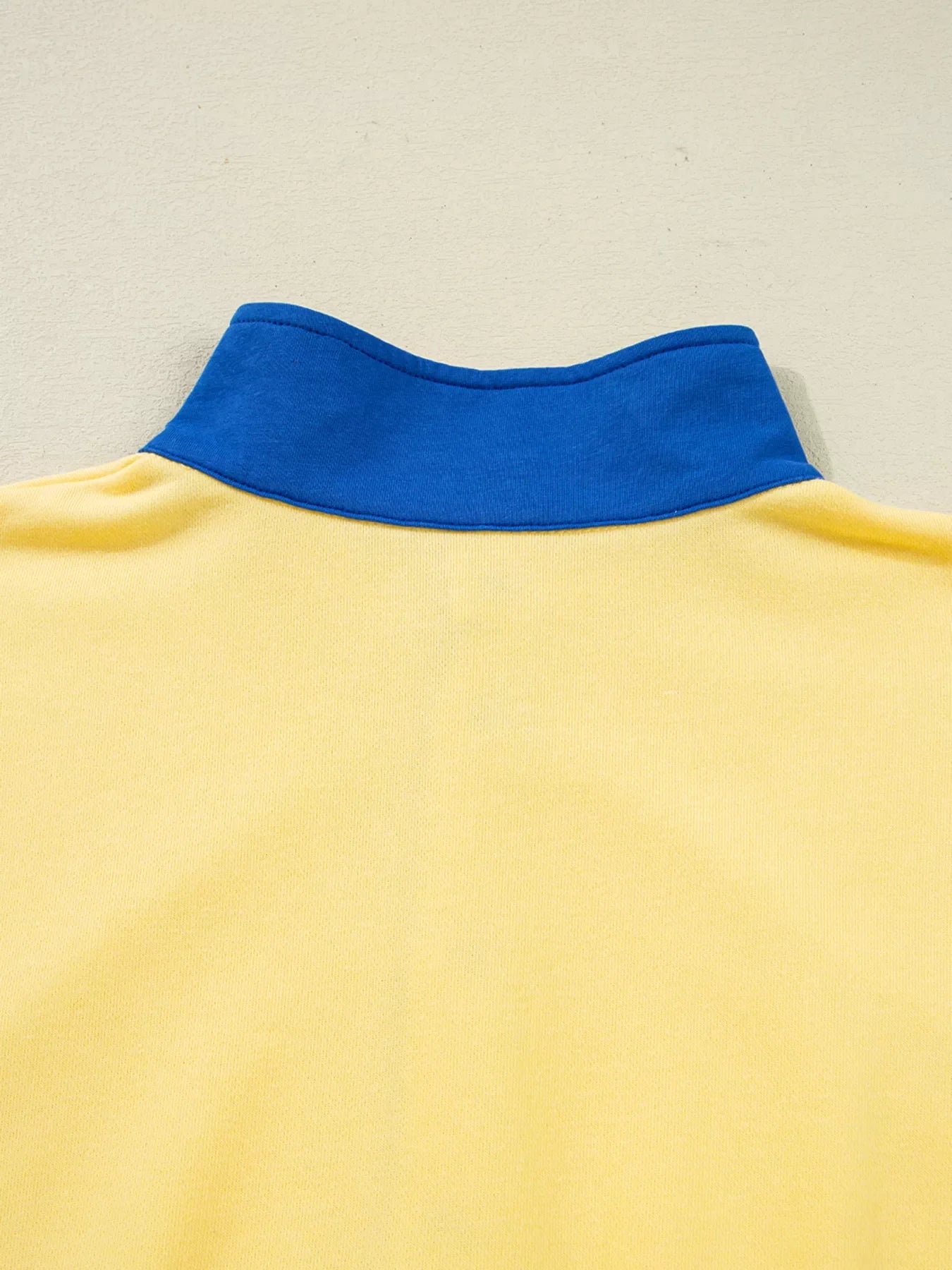Color Block Patchwork Half Button Top and Shorts 2pcs Set