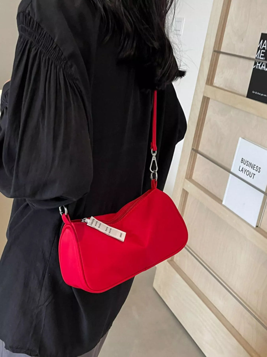 Solid Color Crossbody Bag
