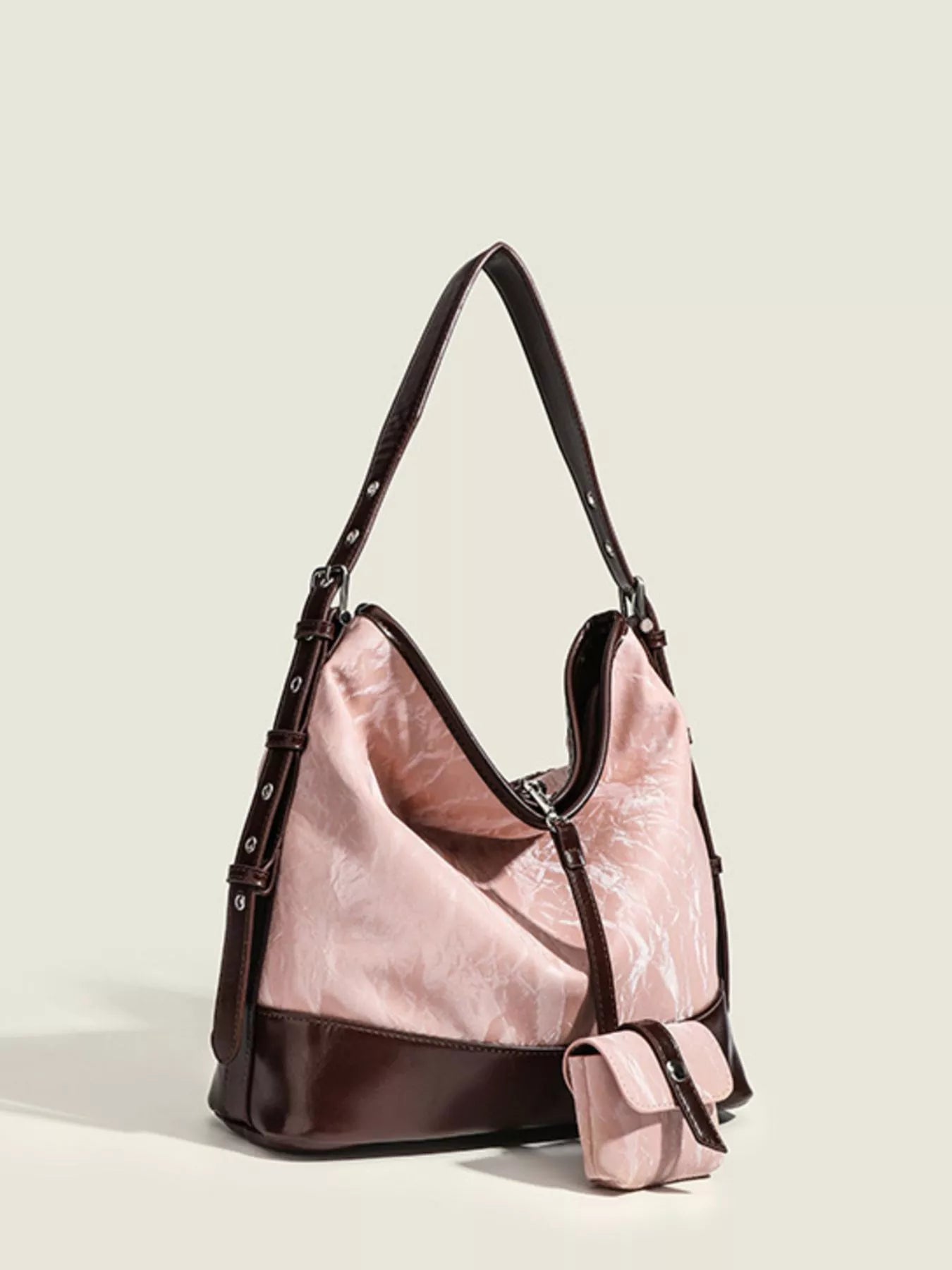 Adjustable Strap Shoulder Bag with Pouch