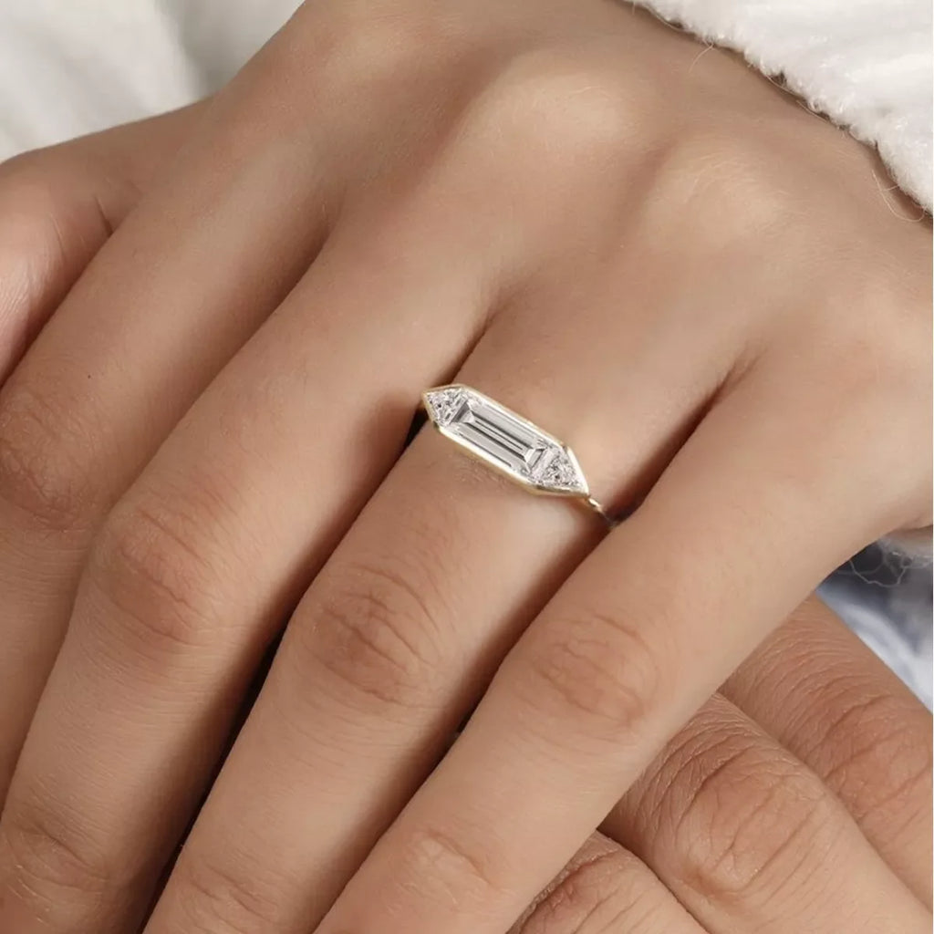 1 Carat Moissanite 925 Sterling Silver Ring