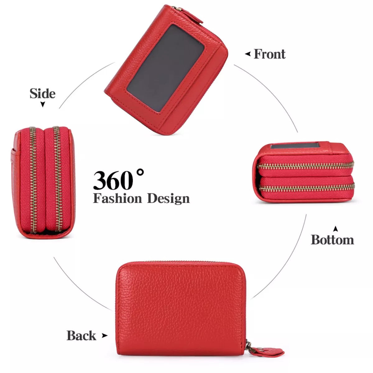 Leather Card Case with ID Window