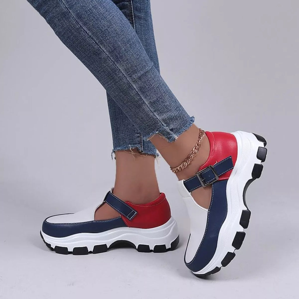 Round Toe Platform Sneakers