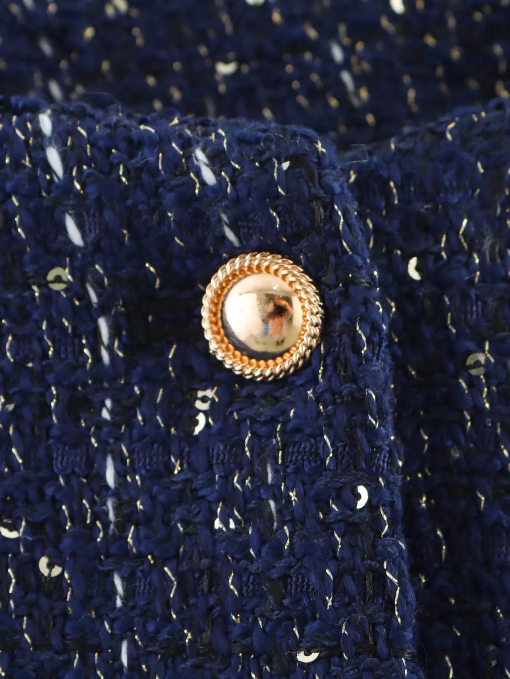Tweed Button Up Cropped Outerwear