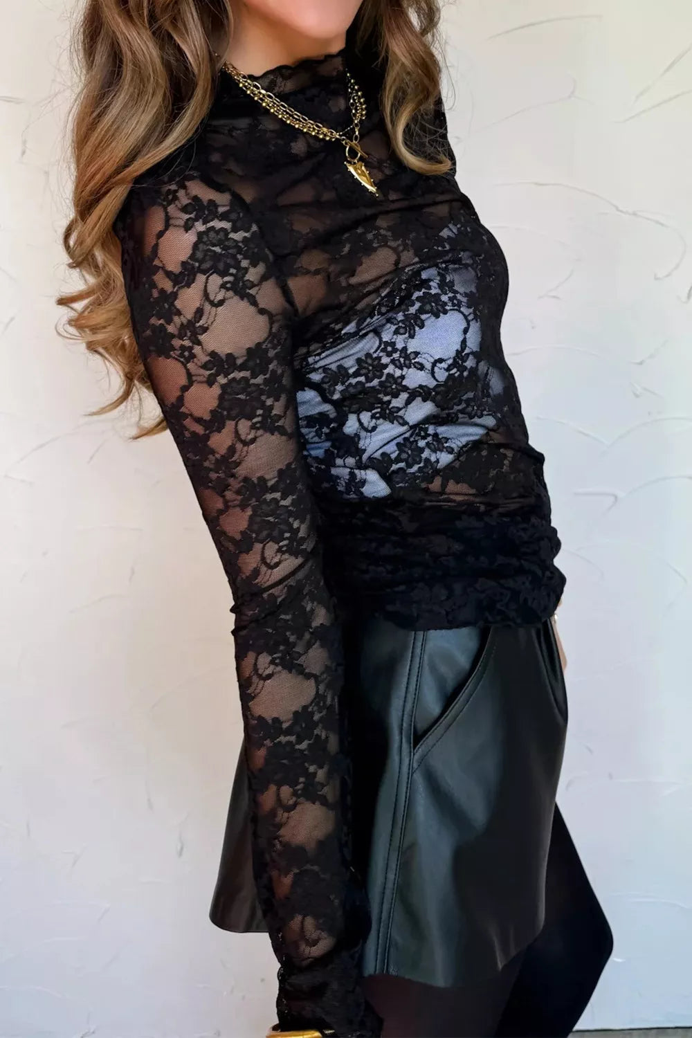 Floral Lace Long Sleeve Top