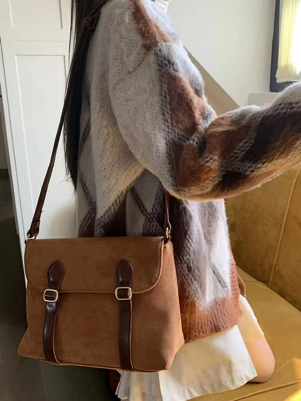 Double Buckle Crossbody Bag