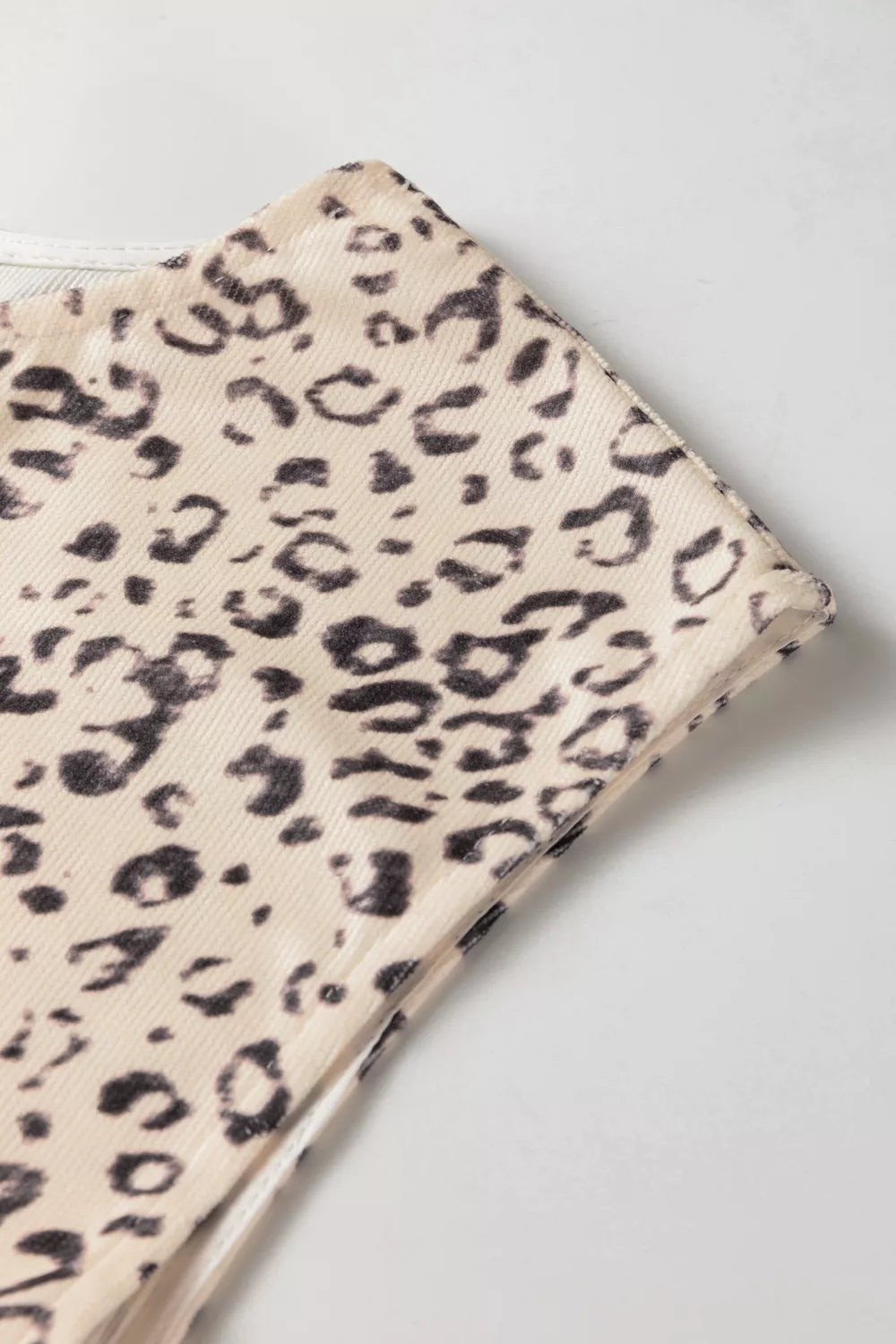 Knot Side Leopard Print Vest