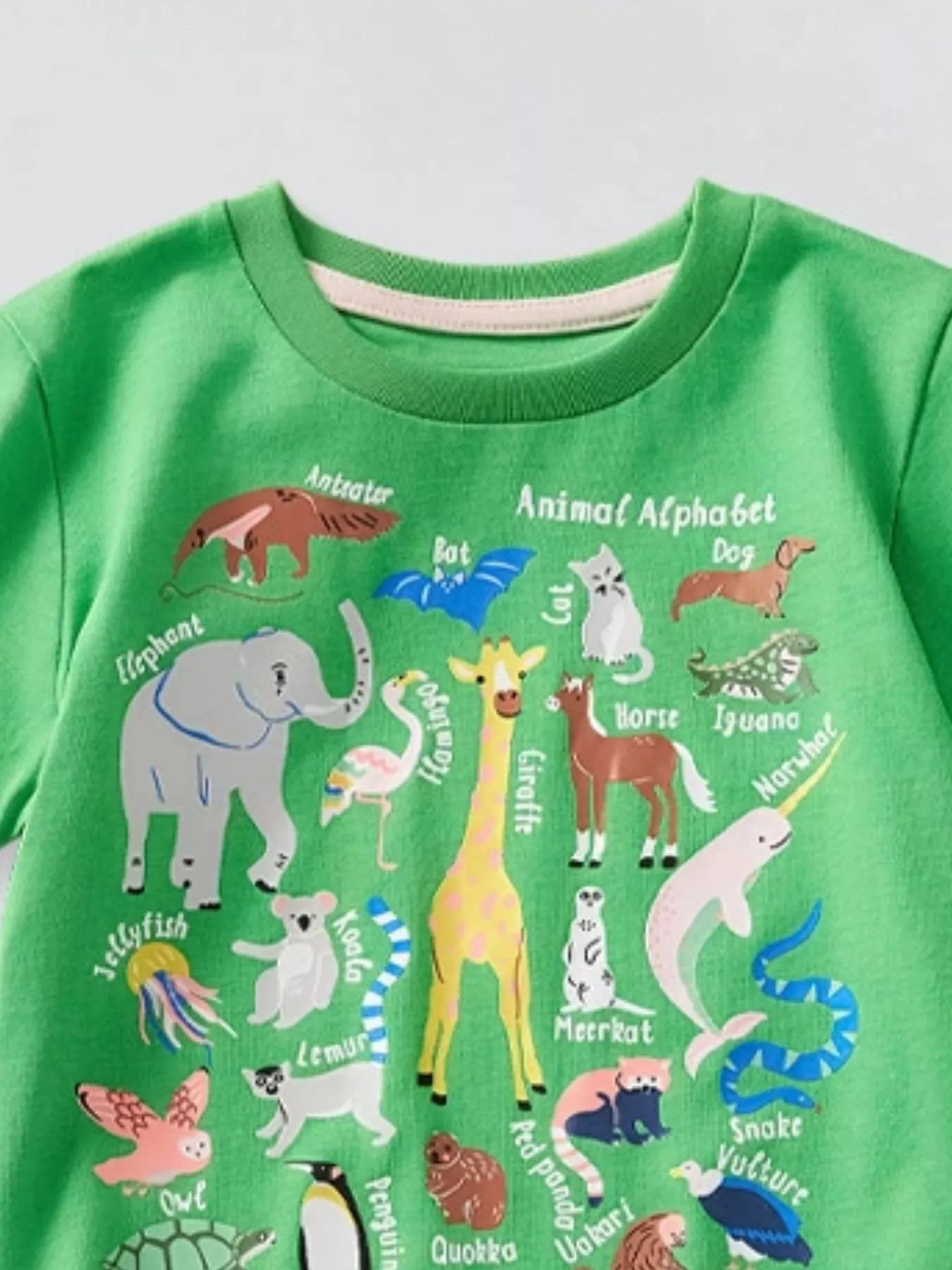 Children's Animal Graphic Short Sleeve T-Shirt